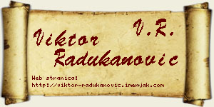 Viktor Radukanović vizit kartica